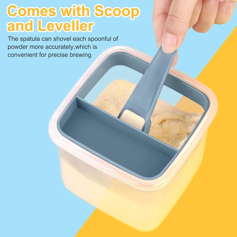 accmor Formula Dispenser On The Go, Formula Container to Go, Portable Milk Powder Kids Snack Container with Scoop for Infant Toddler Travel Outdoor Picnic - Image 5